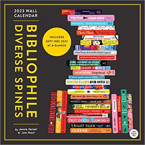 Bibliophile Diverse Spines 2023 Wall Calendar