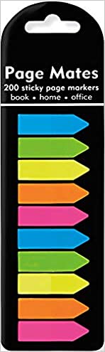 Picture of brightly colored arrow shaped tabs