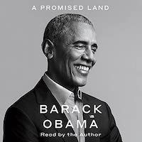 A graphic of the cover of A Promised Land by Barack Obama