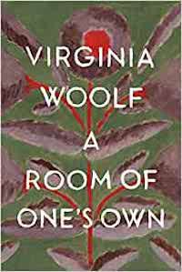 A graphic of the cover of A Room of One’s Own by Virginia Woolf