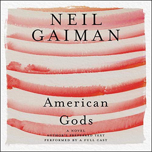 audiobook cover of american gods